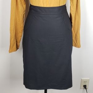 NetWork Black Wool Blend Pencil Skirt 38